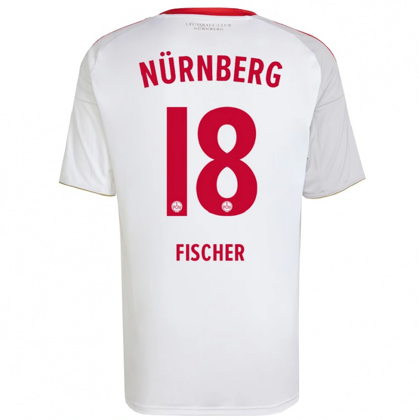 Danxen Kinder Jonas Fischer #18 Weiß Rot Auswärtstrikot Trikot 2025/26 T-Shirt Schweiz