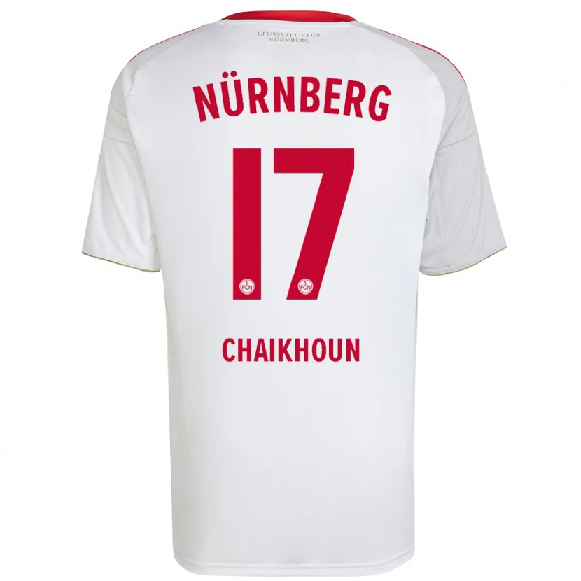 Danxen Kinder Ayoub Chaikhoun #17 Weiß Rot Auswärtstrikot Trikot 2025/26 T-Shirt Schweiz