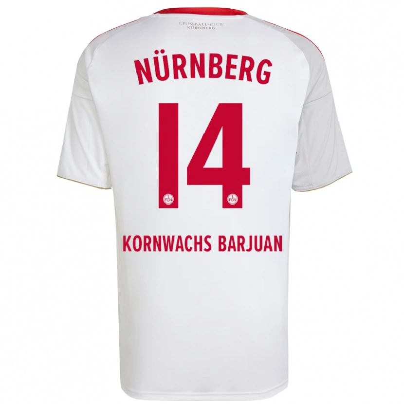 Danxen Kinder Marc Kornwachs Barjuan #14 Weiß Rot Auswärtstrikot Trikot 2025/26 T-Shirt Schweiz