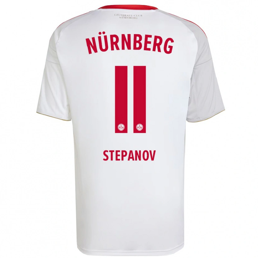Danxen Kinder Artem Stepanov #11 Weiß Rot Auswärtstrikot Trikot 2025/26 T-Shirt Schweiz
