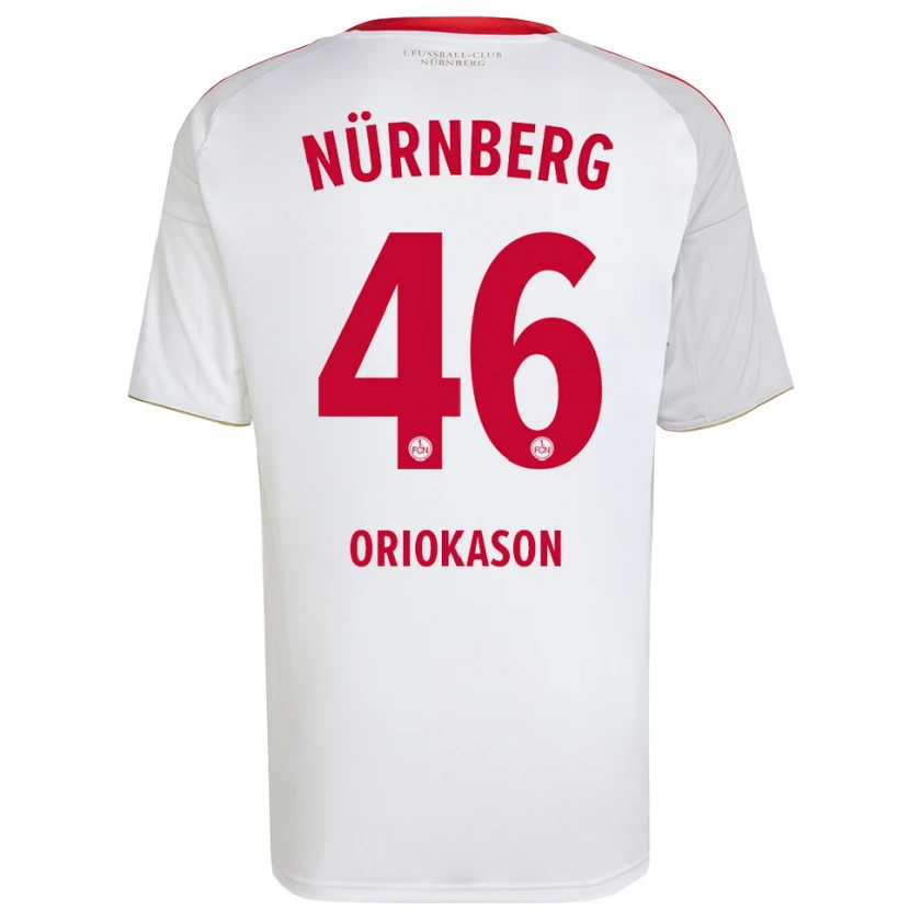Danxen Kinder Emmanuel Oriokason #46 Weiß Rot Auswärtstrikot Trikot 2025/26 T-Shirt Schweiz