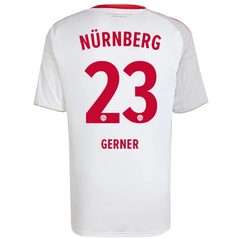 Danxen Kinder Lucas Gerner #23 Weiß Rot Auswärtstrikot Trikot 2025/26 T-Shirt Schweiz