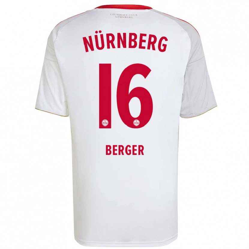 Danxen Kinder Tim Berger #16 Weiß Rot Auswärtstrikot Trikot 2025/26 T-Shirt Schweiz