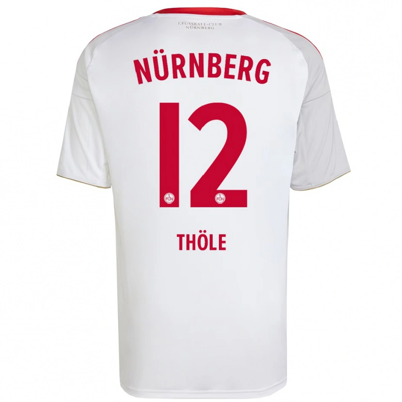 Danxen Kinder Amelie Thöle #12 Weiß Rot Auswärtstrikot Trikot 2025/26 T-Shirt Schweiz