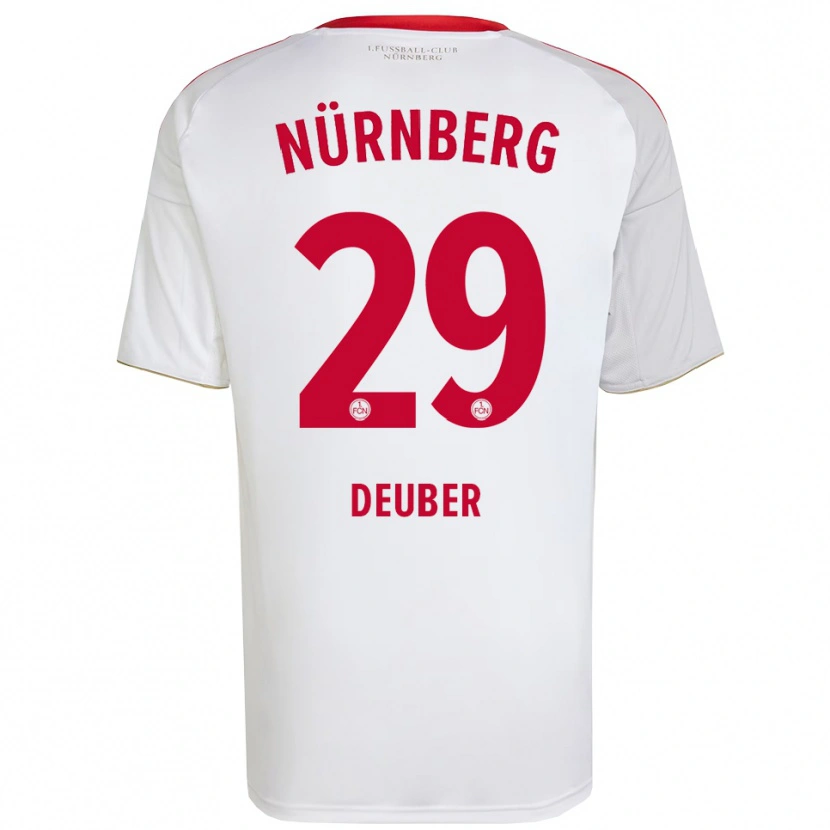 Danxen Kinder Hanna Deuber #29 Weiß Rot Auswärtstrikot Trikot 2025/26 T-Shirt Schweiz
