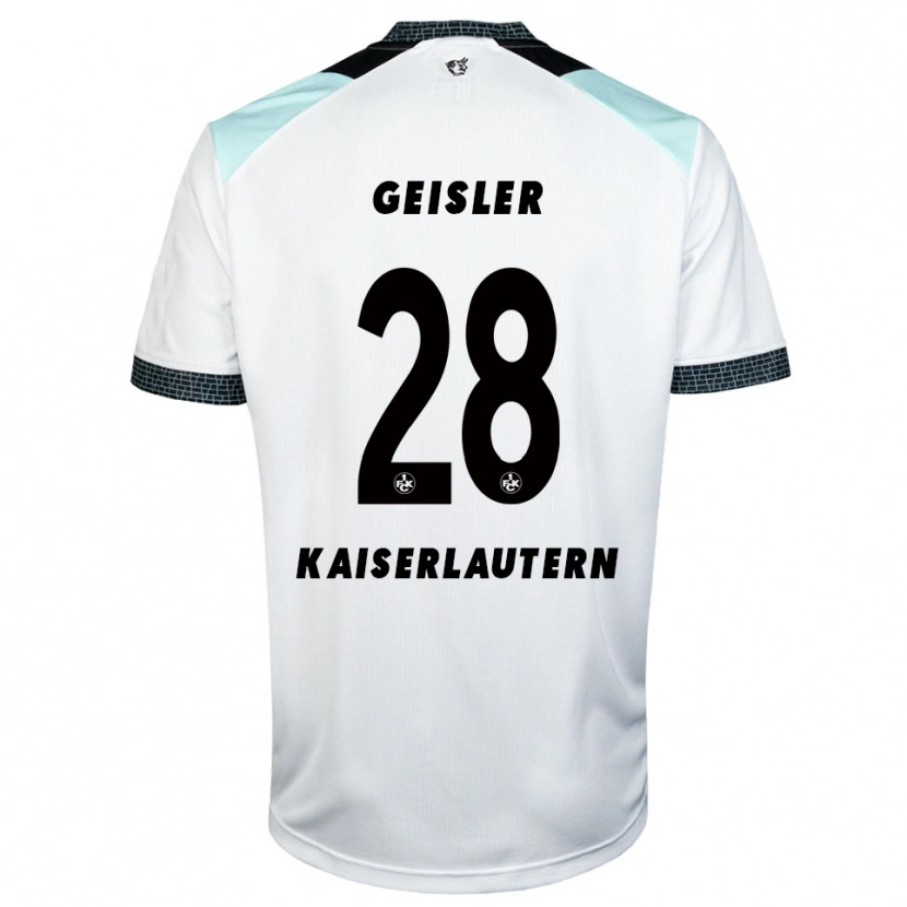 Danxen Kinder Felix Geisler #28 Weiß Schwarz Auswärtstrikot Trikot 2025/26 T-Shirt Schweiz