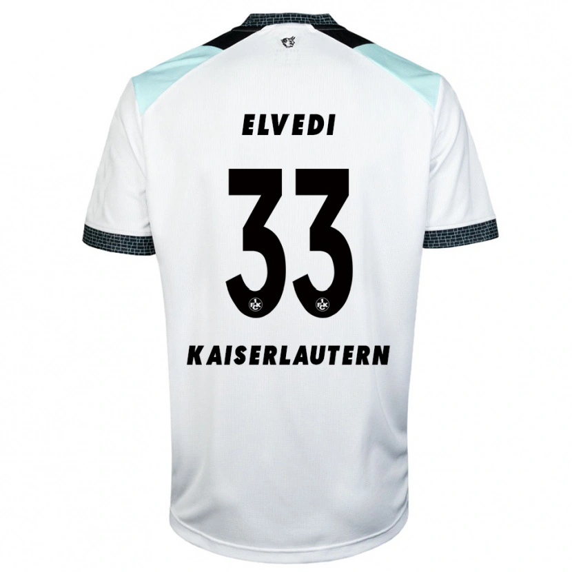 Danxen Kinder Jan Elvedi #33 Weiß Schwarz Auswärtstrikot Trikot 2025/26 T-Shirt Schweiz