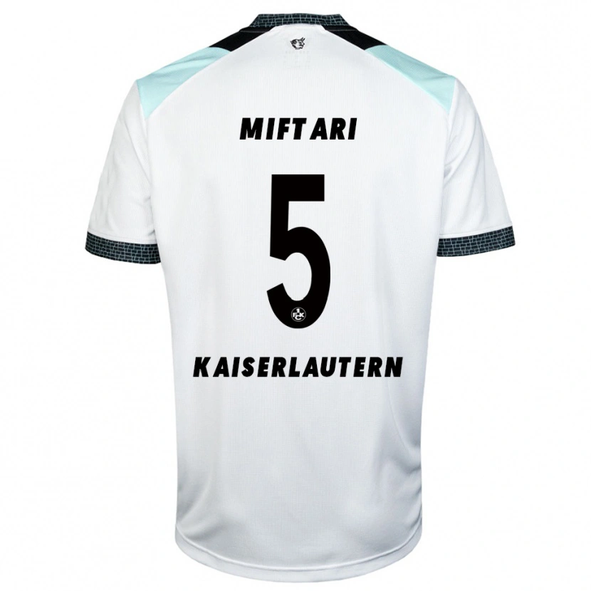 Danxen Kinder Drini Miftari #5 Weiß Schwarz Auswärtstrikot Trikot 2025/26 T-Shirt Schweiz