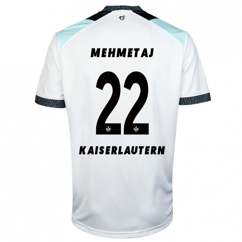 Danxen Kinder Alban Mehmetaj #22 Weiß Schwarz Auswärtstrikot Trikot 2025/26 T-Shirt Schweiz