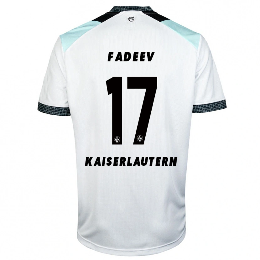 Danxen Kinder Vladislav Fadeev #17 Weiß Schwarz Auswärtstrikot Trikot 2025/26 T-Shirt Schweiz