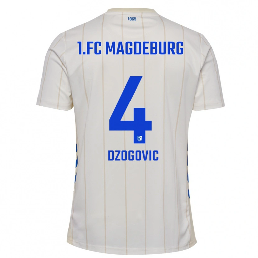 Danxen Kinder Eldin Dzogovic #4 Weiß Blau Auswärtstrikot Trikot 2025/26 T-Shirt Schweiz