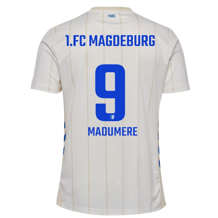 Danxen Kinder Kingsley Madumere #9 Weiß Blau Auswärtstrikot Trikot 2025/26 T-Shirt Schweiz