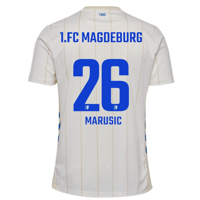 Danxen Kinder Aleksa Marusic #26 Weiß Blau Auswärtstrikot Trikot 2025/26 T-Shirt Schweiz