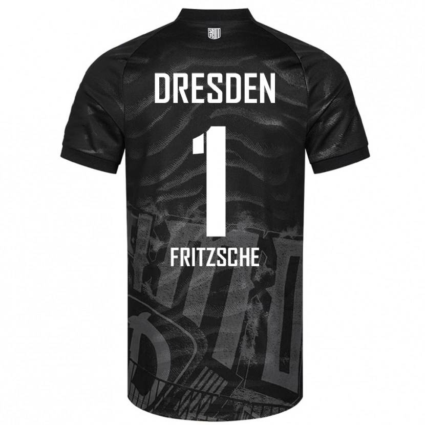 Danxen Kinder Maximus Fritzsche #1 Schwarz Grau Auswärtstrikot Trikot 2025/26 T-Shirt Schweiz
