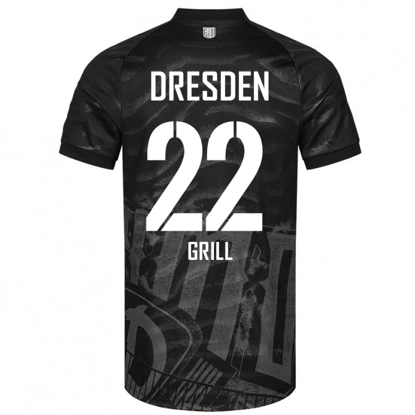 Danxen Kinder Lennart Grill #22 Schwarz Grau Auswärtstrikot Trikot 2025/26 T-Shirt Schweiz