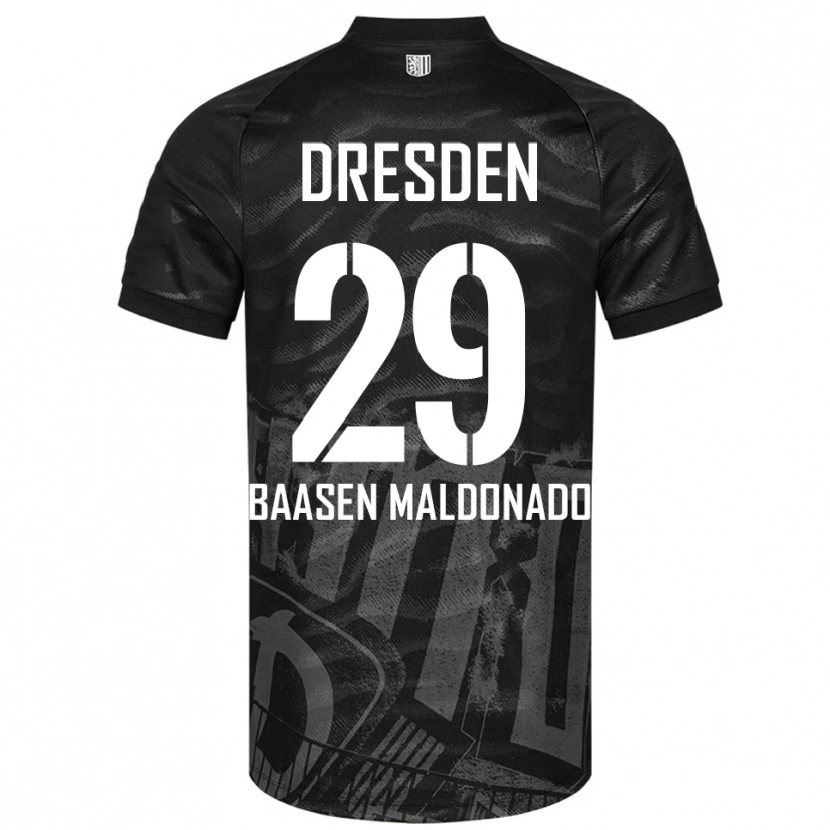Danxen Kinder Luis Baasen Maldonado #29 Schwarz Grau Auswärtstrikot Trikot 2025/26 T-Shirt Schweiz