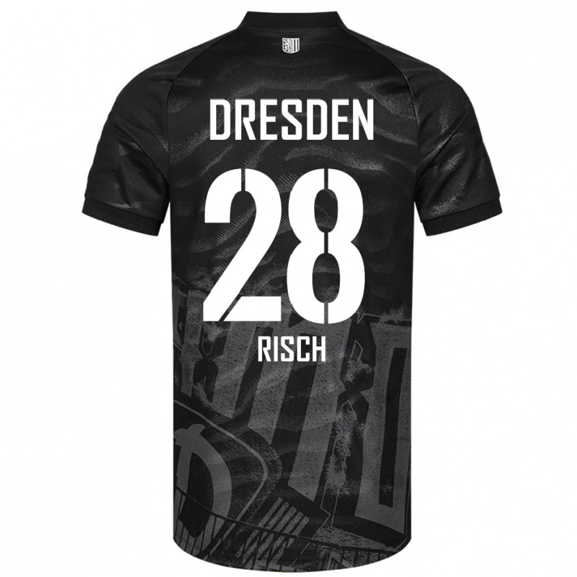 Danxen Kinder Sascha Risch #28 Schwarz Grau Auswärtstrikot Trikot 2025/26 T-Shirt Schweiz