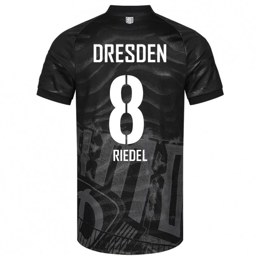 Danxen Kinder Aaron Riedel #8 Schwarz Grau Auswärtstrikot Trikot 2025/26 T-Shirt Schweiz