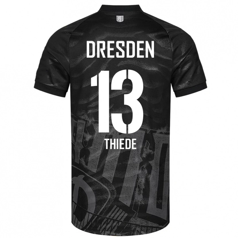 Danxen Kinder Tristan Thiede #13 Schwarz Grau Auswärtstrikot Trikot 2025/26 T-Shirt Schweiz