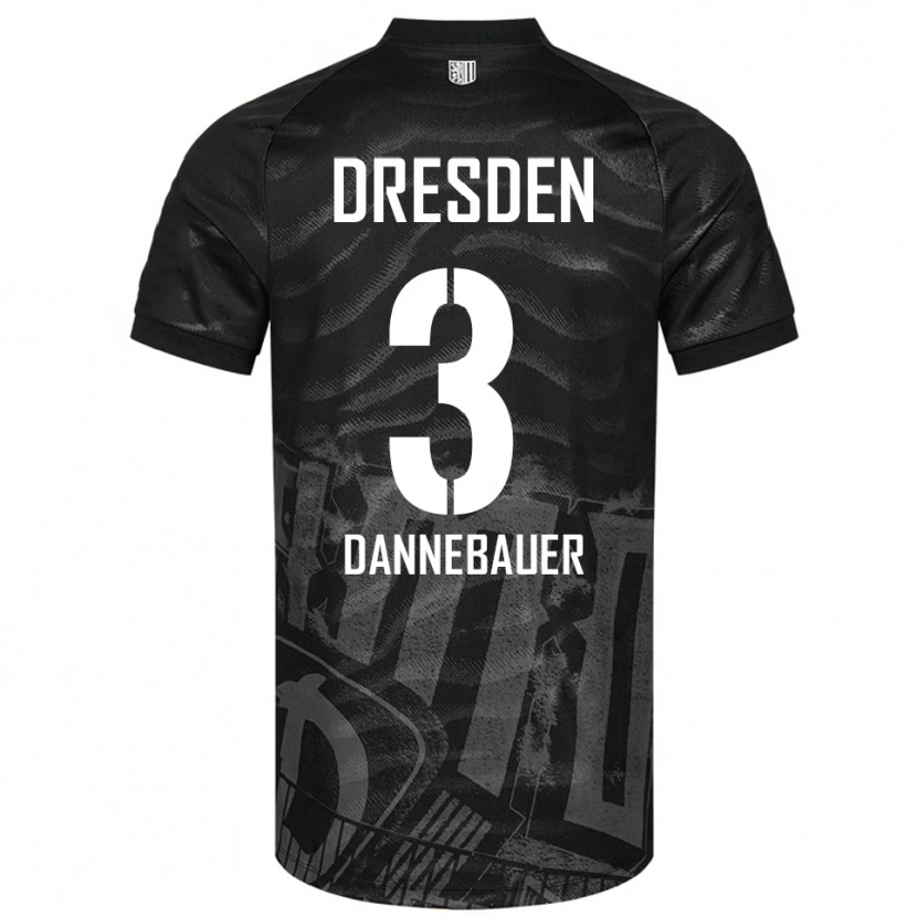 Danxen Kinder Elias Dannebauer #3 Schwarz Grau Auswärtstrikot Trikot 2025/26 T-Shirt Schweiz