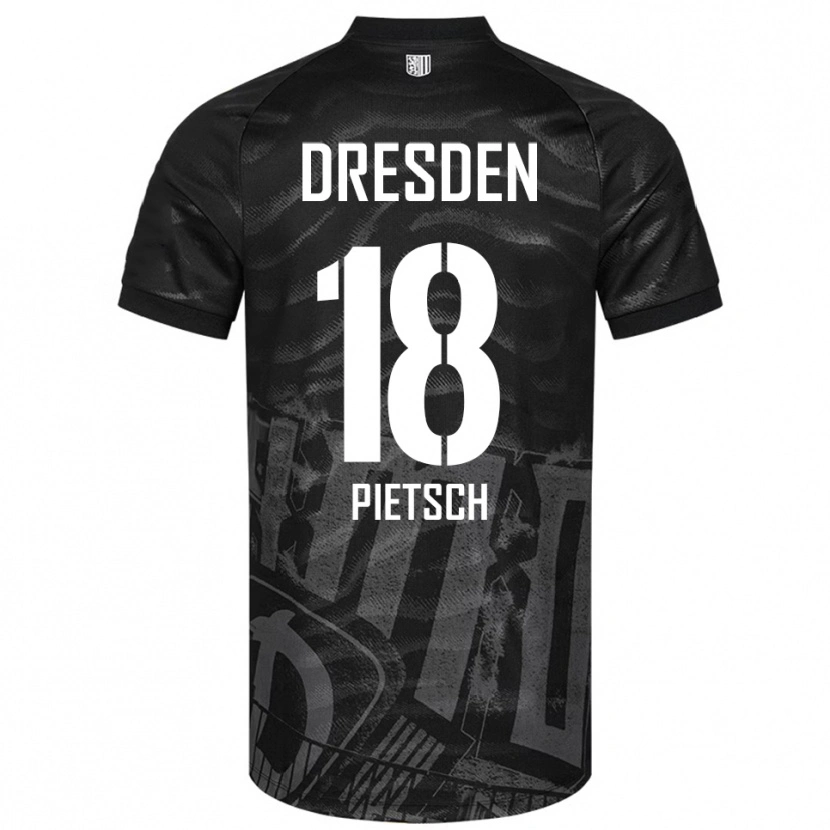 Danxen Kinder Colin Pietsch #18 Schwarz Grau Auswärtstrikot Trikot 2025/26 T-Shirt Schweiz