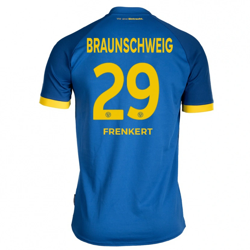 Danxen Kinder Lukas Frenkert #29 Königsblau Gelb Auswärtstrikot Trikot 2025/26 T-Shirt Schweiz