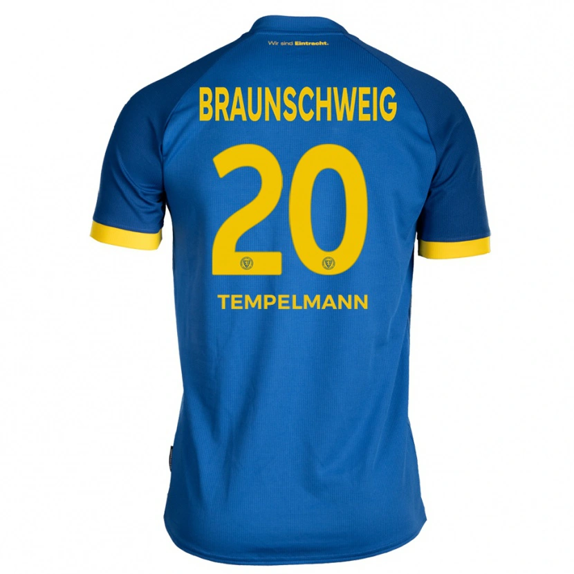 Danxen Kinder Lino Tempelmann #20 Königsblau Gelb Auswärtstrikot Trikot 2025/26 T-Shirt Schweiz