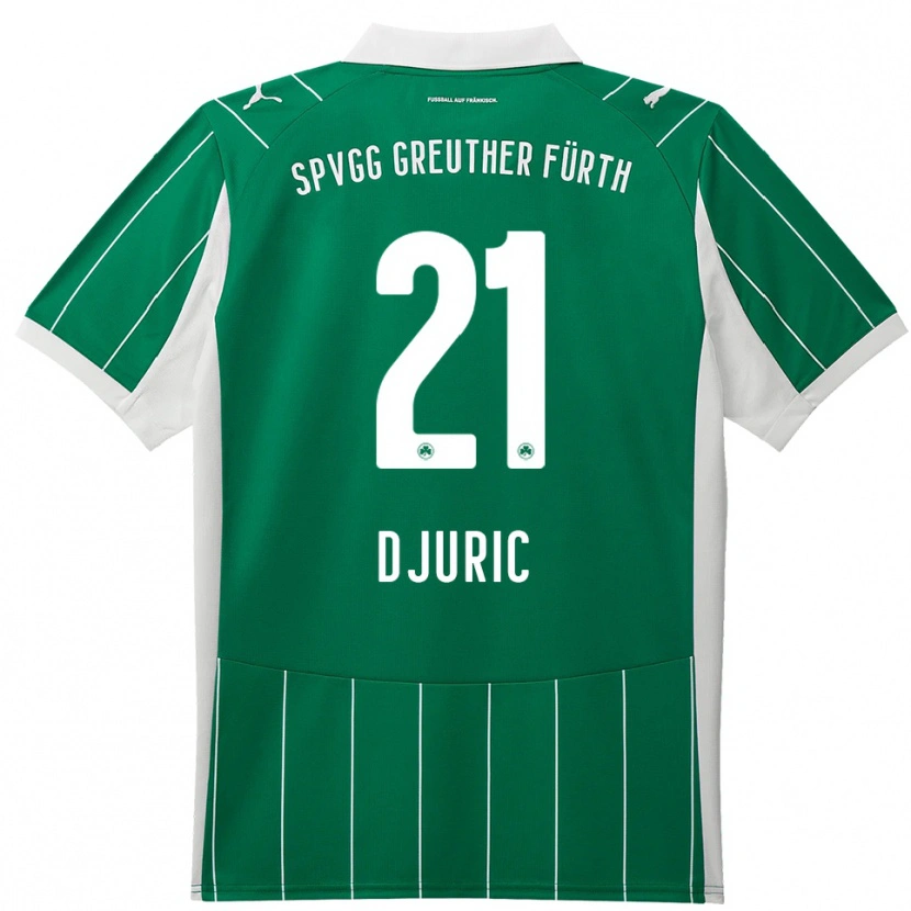 Danxen Kinder Andrej Djuric #21 Grün Weiß Auswärtstrikot Trikot 2025/26 T-Shirt Schweiz