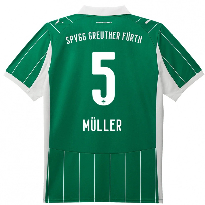 Danxen Kinder Linus Müller #5 Grün Weiß Auswärtstrikot Trikot 2025/26 T-Shirt Schweiz