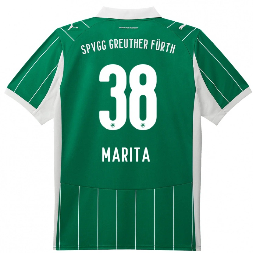 Danxen Kinder Raul Marita #38 Grün Weiß Auswärtstrikot Trikot 2025/26 T-Shirt Schweiz