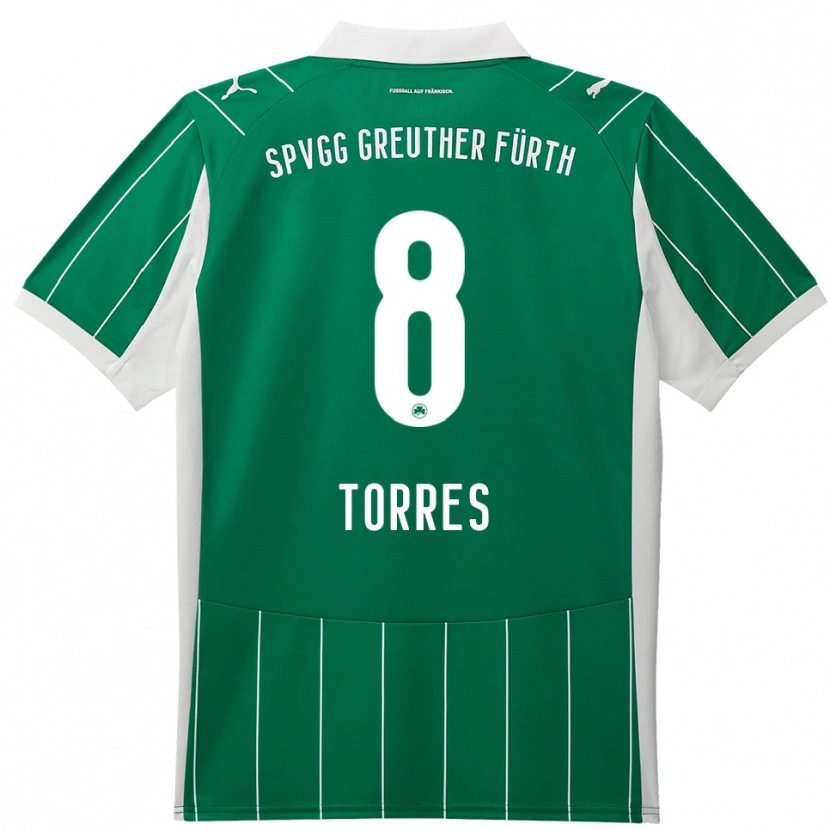 Danxen Kinder Lucas Torres #8 Grün Weiß Auswärtstrikot Trikot 2025/26 T-Shirt Schweiz