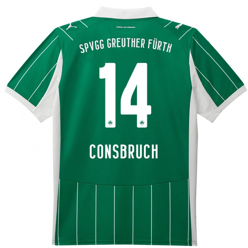 Danxen Kinder Jomaine Consbruch #14 Grün Weiß Auswärtstrikot Trikot 2025/26 T-Shirt Schweiz