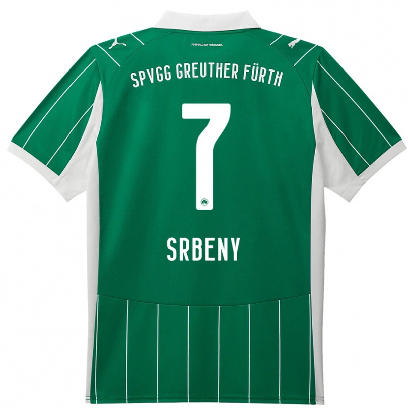 Danxen Kinder Dennis Srbeny #7 Grün Weiß Auswärtstrikot Trikot 2025/26 T-Shirt Schweiz