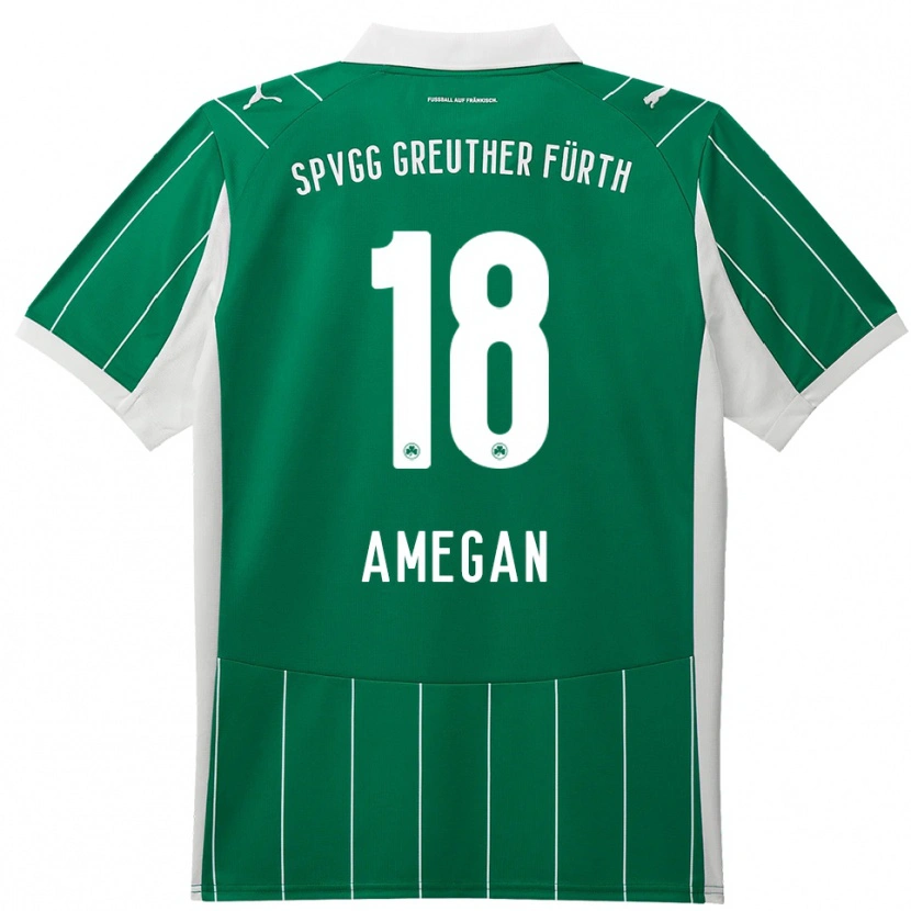 Danxen Kinder Dodji Amegan #18 Grün Weiß Auswärtstrikot Trikot 2025/26 T-Shirt Schweiz
