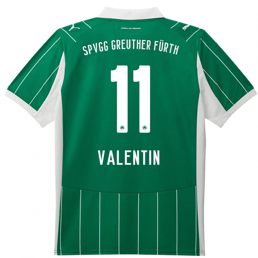 Danxen Kinder Jonas Valentin #11 Grün Weiß Auswärtstrikot Trikot 2025/26 T-Shirt Schweiz