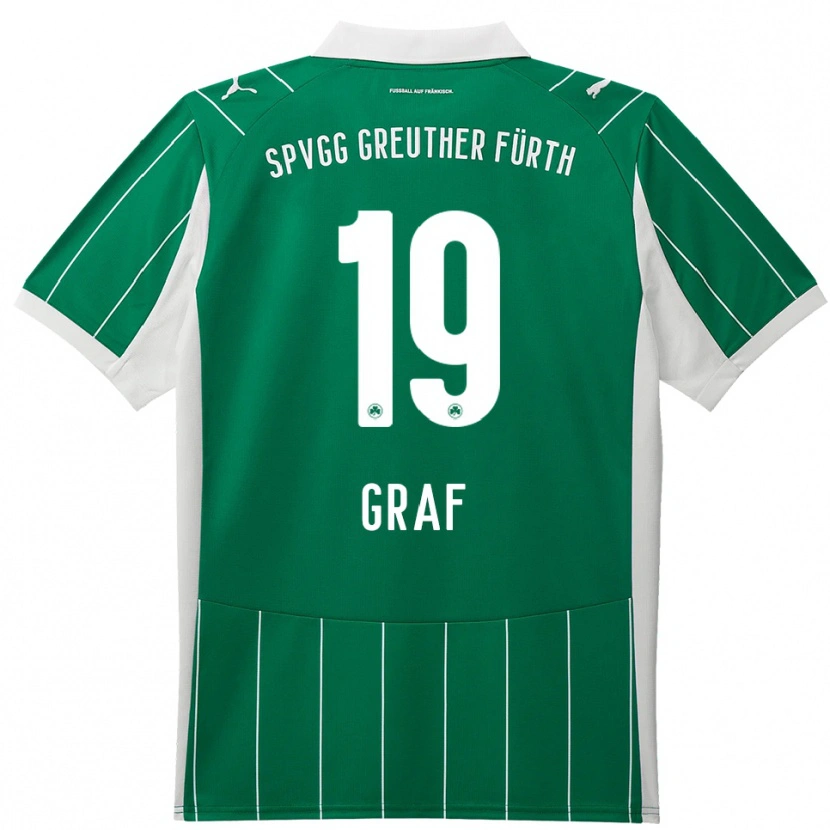 Danxen Kinder Fabian Graf #19 Grün Weiß Auswärtstrikot Trikot 2025/26 T-Shirt Schweiz