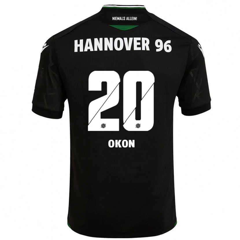 Danxen Kinder Ime Okon #20 Schwarz Grün Auswärtstrikot Trikot 2025/26 T-Shirt Schweiz