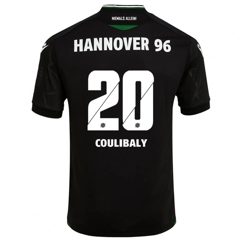 Danxen Kinder Adam Coulibaly #20 Schwarz Grün Auswärtstrikot Trikot 2025/26 T-Shirt Schweiz
