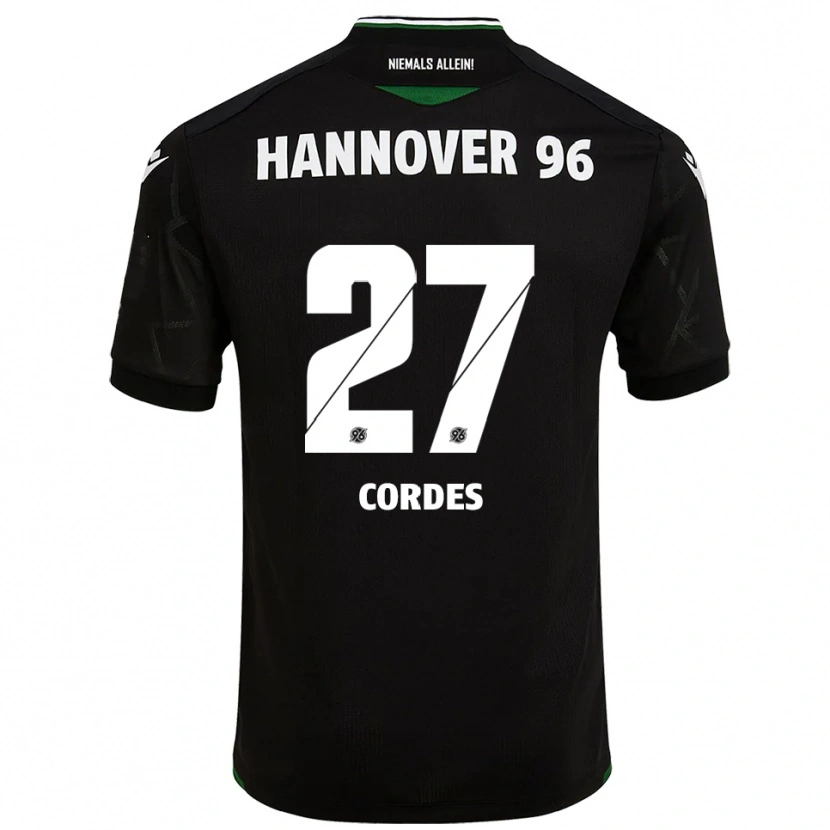 Danxen Kinder Leticia Cordes #27 Schwarz Grün Auswärtstrikot Trikot 2025/26 T-Shirt Schweiz