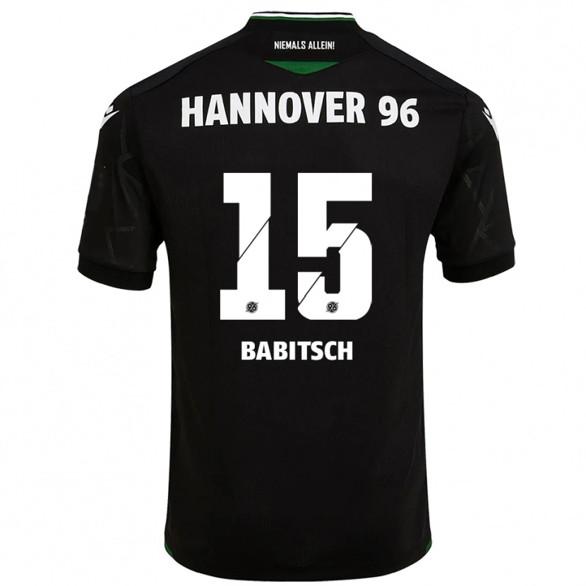 Danxen Kinder Alexander Babitsch #15 Schwarz Grün Auswärtstrikot Trikot 2025/26 T-Shirt Schweiz