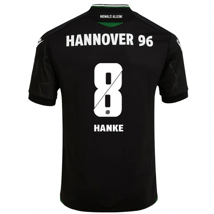 Danxen Kinder Anton Hanke #8 Schwarz Grün Auswärtstrikot Trikot 2025/26 T-Shirt Schweiz