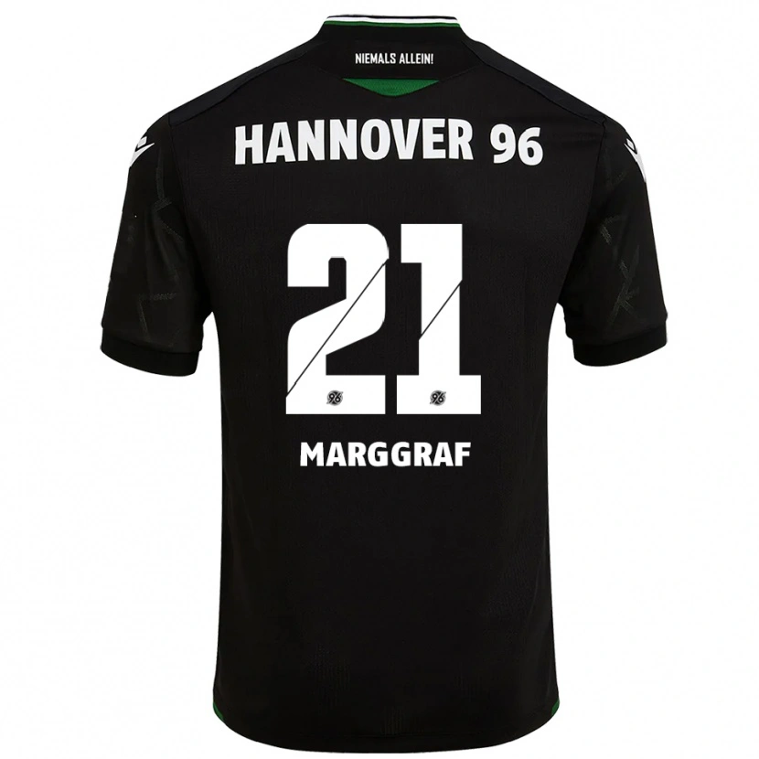 Danxen Kinder Luis Marggraf #21 Schwarz Grün Auswärtstrikot Trikot 2025/26 T-Shirt Schweiz