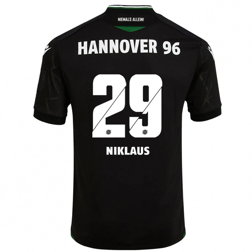 Danxen Kinder Jeremie Niklaus #29 Schwarz Grün Auswärtstrikot Trikot 2025/26 T-Shirt Schweiz