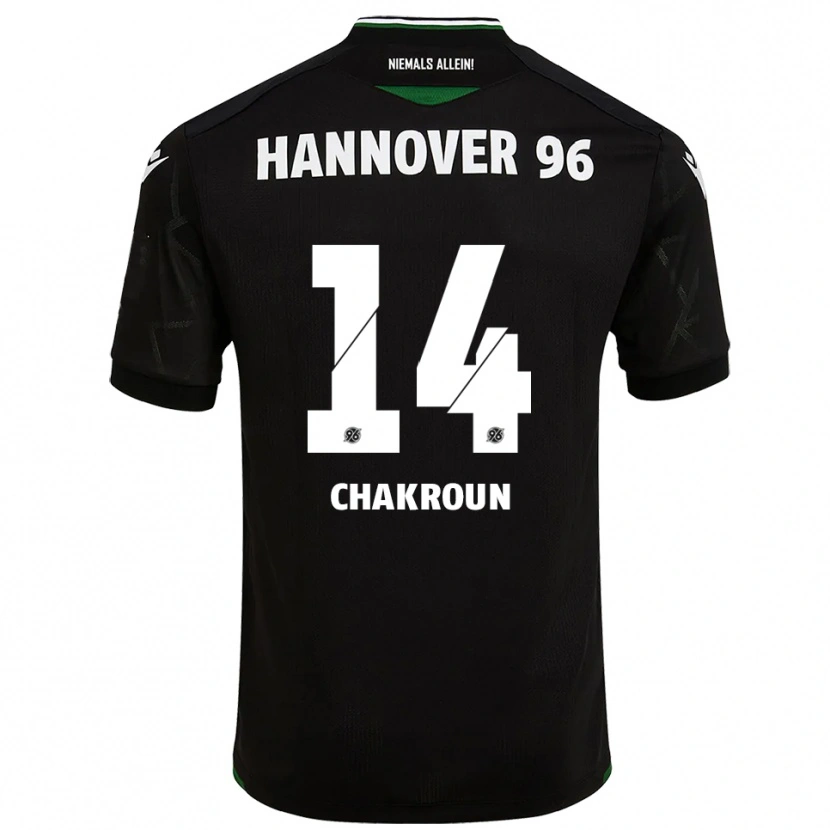Danxen Kinder Husseyn Chakroun #14 Schwarz Grün Auswärtstrikot Trikot 2025/26 T-Shirt Schweiz