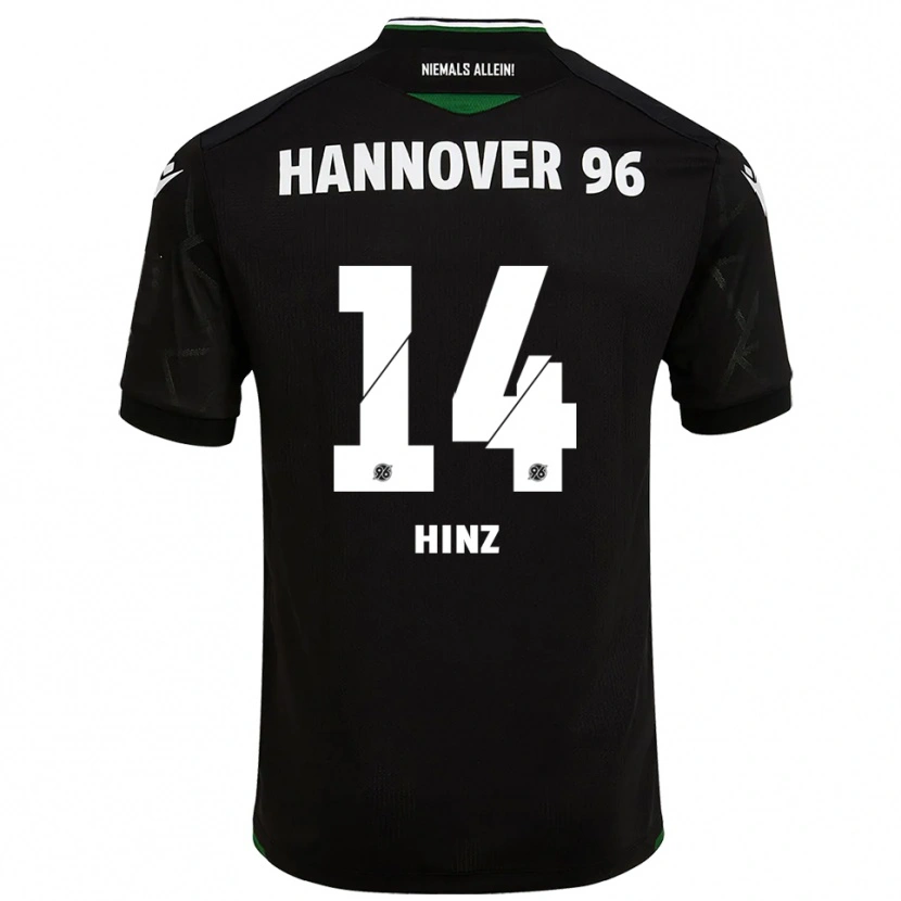 Danxen Kinder Pia Hinz #14 Schwarz Grün Auswärtstrikot Trikot 2025/26 T-Shirt Schweiz
