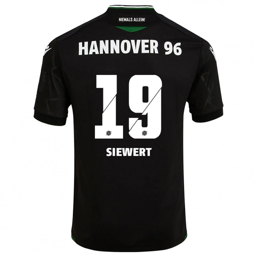 Danxen Kinder Joschua Siewert #19 Schwarz Grün Auswärtstrikot Trikot 2025/26 T-Shirt Schweiz