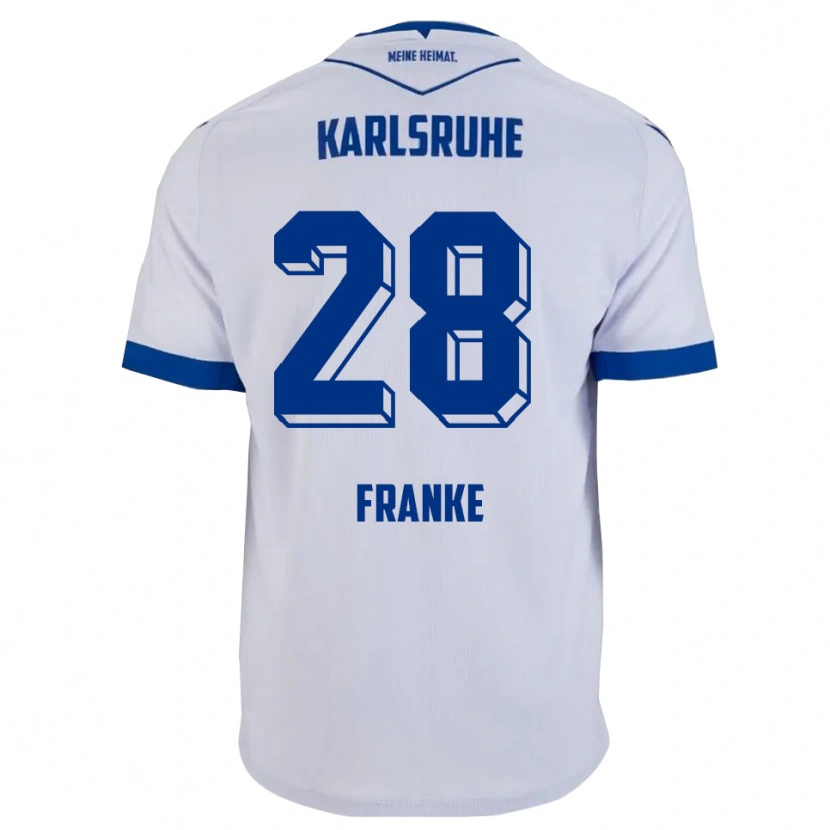 Danxen Kinder Marcel Franke #28 Weiß Blau Auswärtstrikot Trikot 2025/26 T-Shirt Schweiz