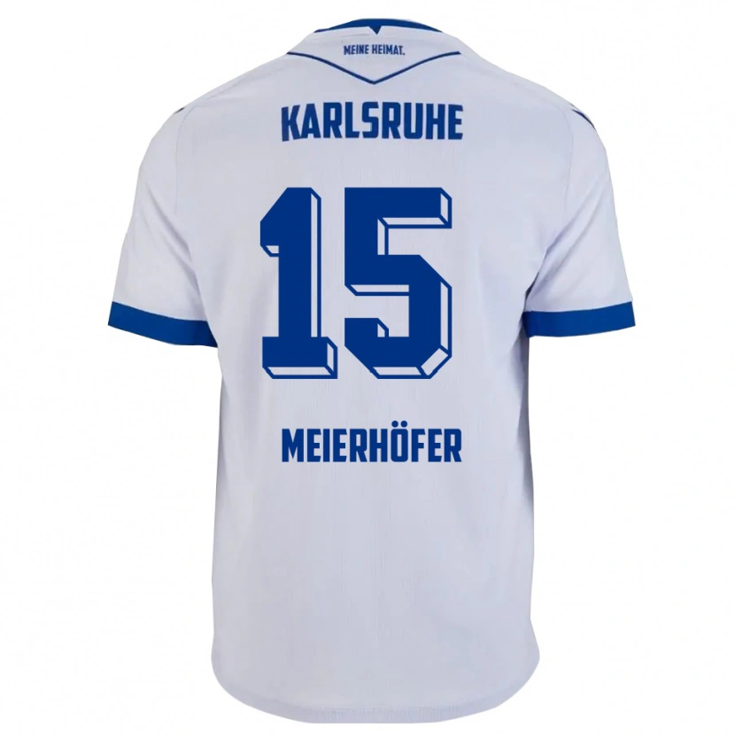 Danxen Kinder Luis Meierhöfer #15 Weiß Blau Auswärtstrikot Trikot 2025/26 T-Shirt Schweiz