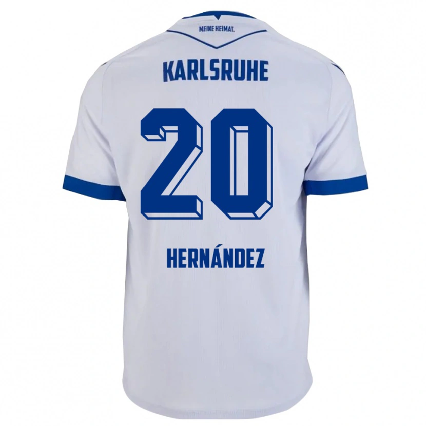 Danxen Kinder Marco Hernández #20 Weiß Blau Auswärtstrikot Trikot 2025/26 T-Shirt Schweiz