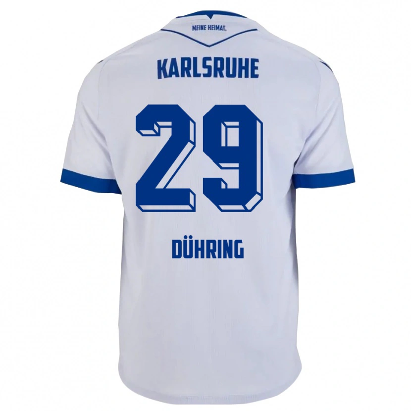 Danxen Kinder Niclas Dühring #29 Weiß Blau Auswärtstrikot Trikot 2025/26 T-Shirt Schweiz